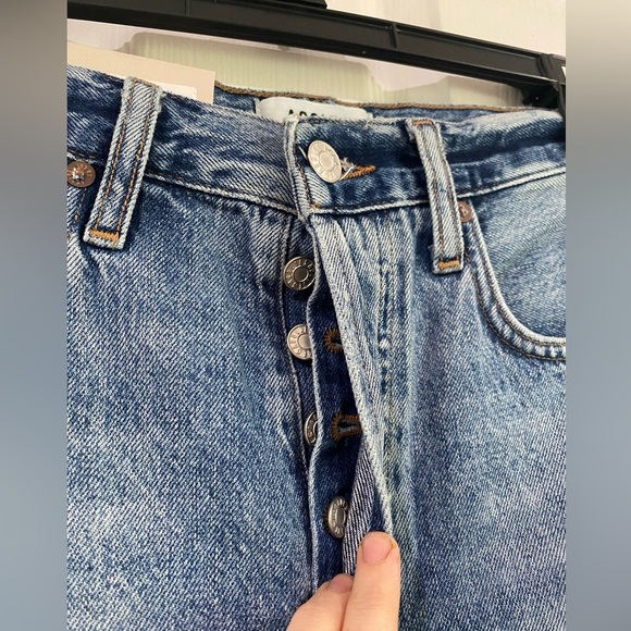 Agolde 90's Pinch Waist Short High Rise Straight Leg in Marquee Size 23 - Picture 4 of 12